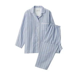 Clearance Muji Conjunto de pijama de manga larga de gasa doble para mujer