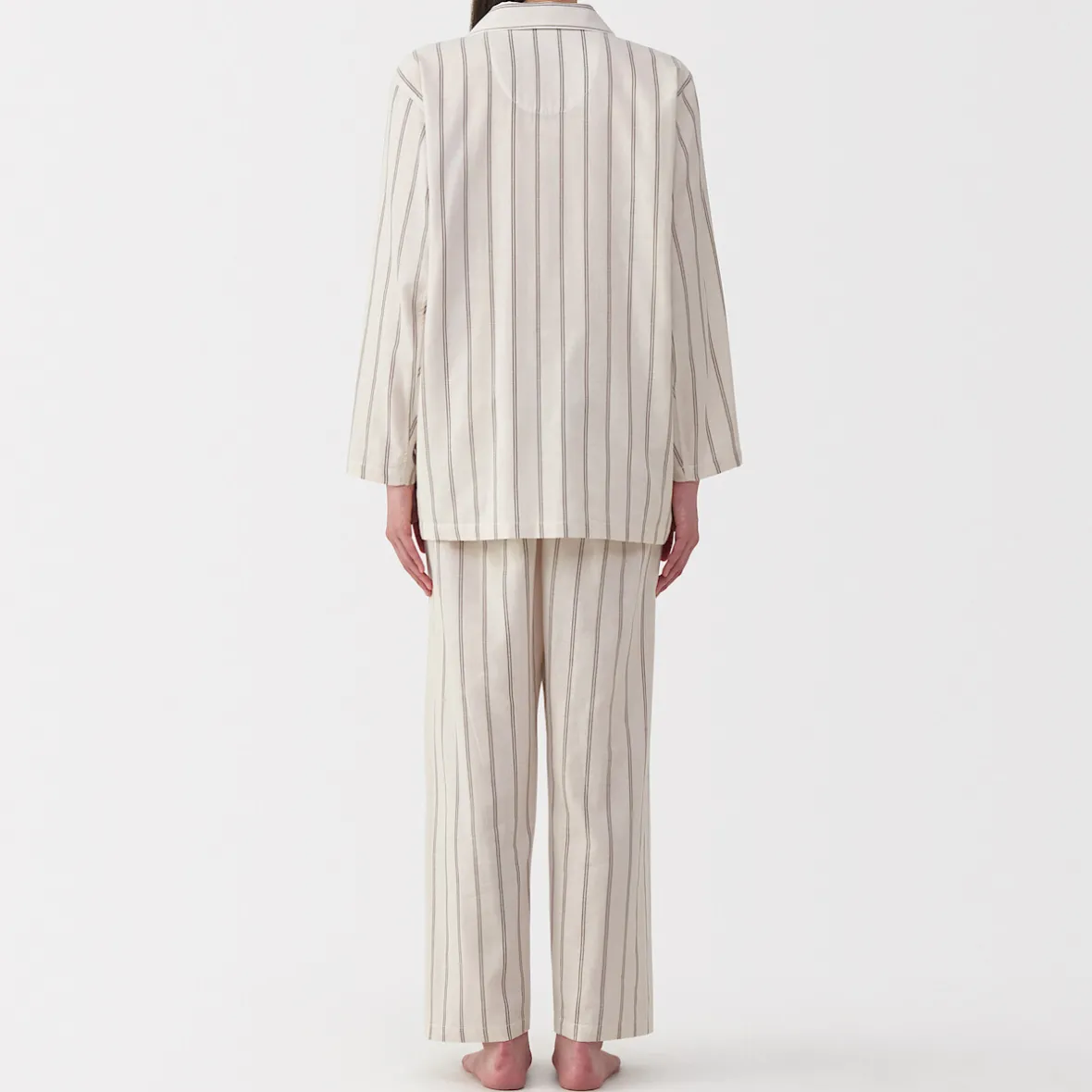 Clearance Muji Conjunto de pijama de manga larga de gasa doble para mujer
