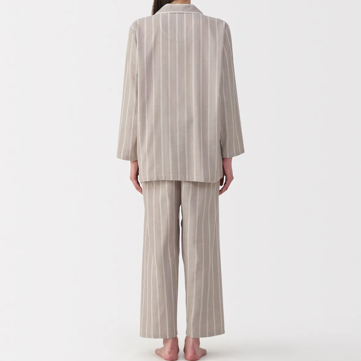 Clearance Muji Conjunto de pijama de manga larga de gasa doble para mujer
