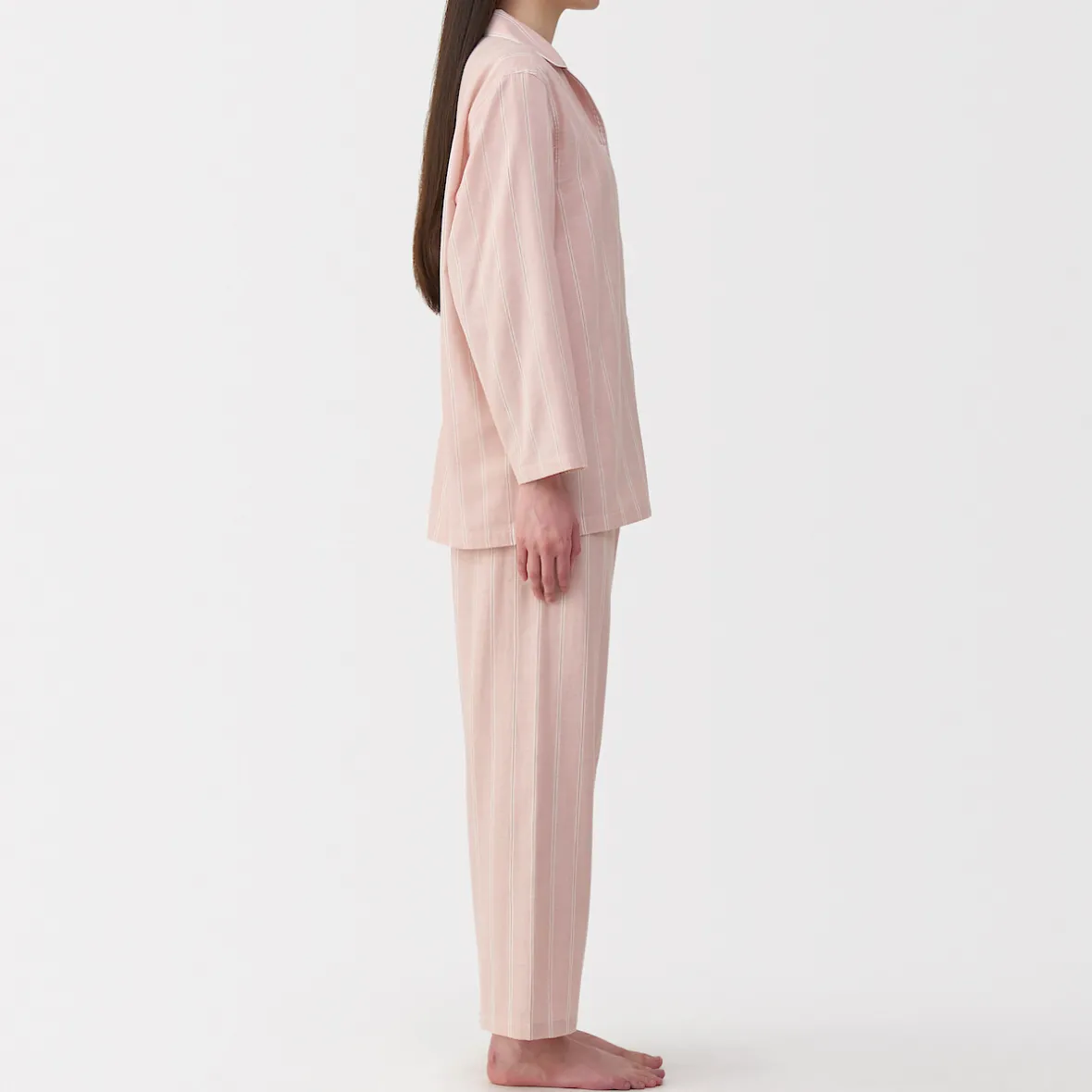 Clearance Muji Conjunto de pijama de manga larga de gasa doble para mujer