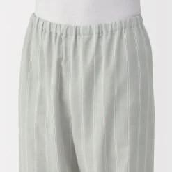 Muji Conjunto de pijama de manga larga de gasa doble para hombre