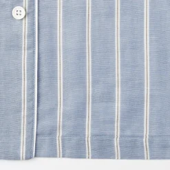 Muji Conjunto de pijama de manga larga de gasa doble para hombre