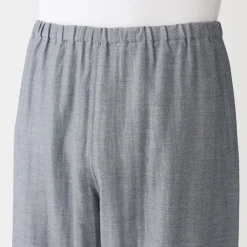 Muji Conjunto de pijama de manga larga de gasa doble para hombre