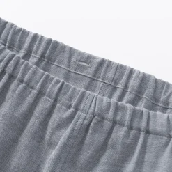 Muji Conjunto de pijama de manga larga de gasa doble para hombre