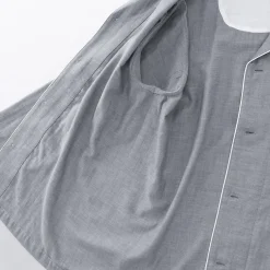 Muji Conjunto de pijama de manga larga de gasa doble para hombre
