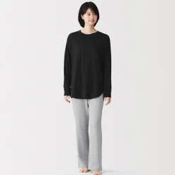 Clearance Muji Conjunto de pijama de manga larga en mezcla de lyocell para mujer