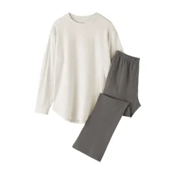 Clearance Muji Conjunto de pijama de manga larga en mezcla de lyocell para mujer
