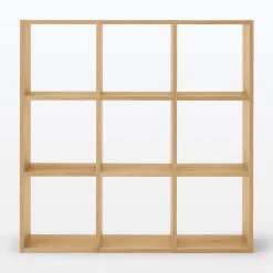 Clearance Muji Conjunto de roble 3 x 3 estantes