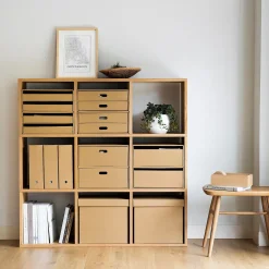 Clearance Muji Conjunto de roble 3 x 3 estantes