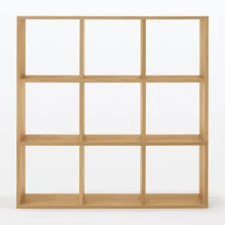 Clearance Muji Conjunto de roble 3 x 3 estantes