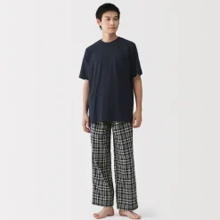 Online Muji Conjunto para estar en casa con pantalón de doble gasa para hombre