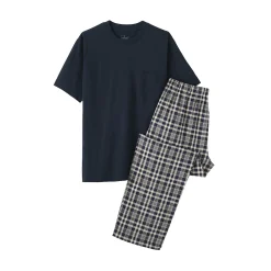 Online Muji Conjunto para estar en casa con pantalón de doble gasa para hombre