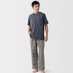 Online Muji Conjunto para estar en casa con pantalón de doble gasa para hombre
