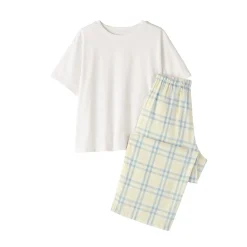 Outlet Muji Conjunto para estar en casa con pantalón de doble gasa para mujer