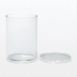 Clearance Muji Contenedor cilíndrico de acrílico con tapa