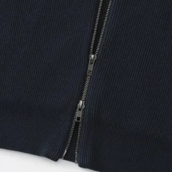 Best Muji Cárdigan acanalado con cremallera en mezcla de algodón para hombre