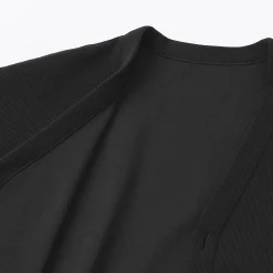 Clearance Muji Cárdigan de punto doble y cuello en V para hombre