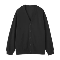 Clearance Muji Cárdigan de punto doble y cuello en V para hombre
