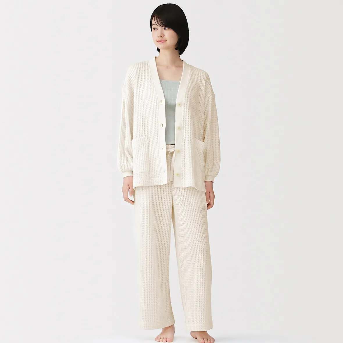 Online Muji Cárdigan largo de punto suelto para mujer