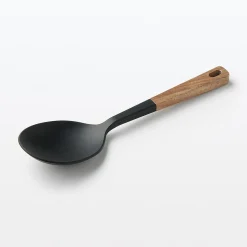 Online Muji Cuchara de cocina de silicona con mango de madera