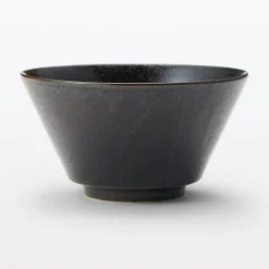 Muji Cuenco de cerámica Mino ‐ Esmalte negro