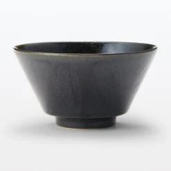 Best Muji Cuenco para arroz de cerámica Mino ‐ Esmalte negro
