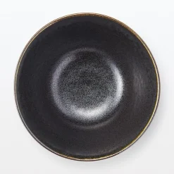Best Muji Cuenco para arroz de cerámica Mino ‐ Esmalte negro