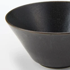 Best Muji Cuenco para noodles de de cerámica Mino ‐ Esmalte negro