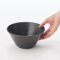 Best Muji Cuenco para noodles de de cerámica Mino ‐ Esmalte negro