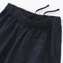Online Muji Culottes ligeros de tejido vaquero y mezcla de kapok para mujer Azul Marino