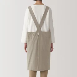 Discount Muji Delantal cruzado de algodón