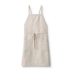 Clearance Muji Delantal cruzado de lino (Beige)
