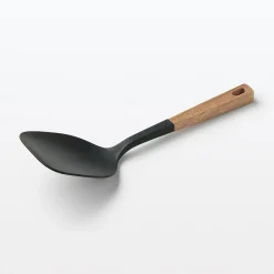 Clearance Muji Espátula y cuchara de cocina de silicona con mango de madera