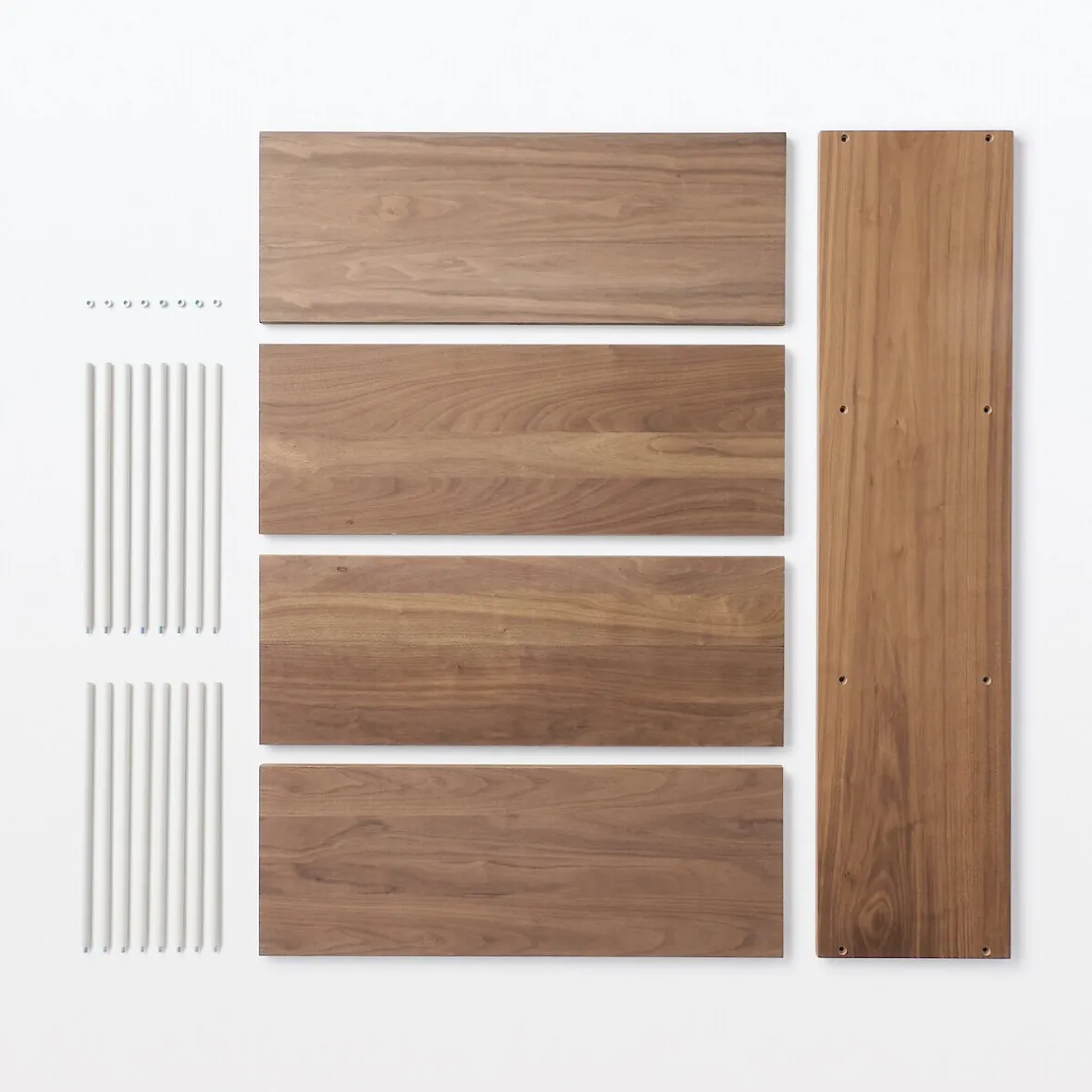 Discount Muji Estantería adicional ancha de nogal con 3 estantes