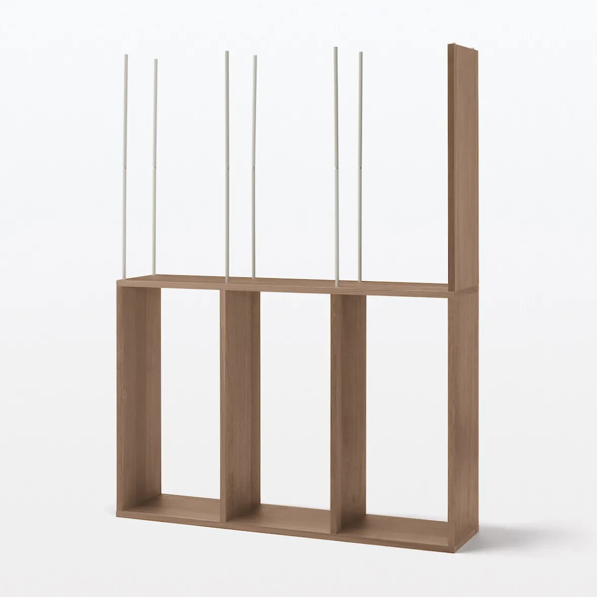 Discount Muji Estantería adicional ancha de nogal con 3 estantes
