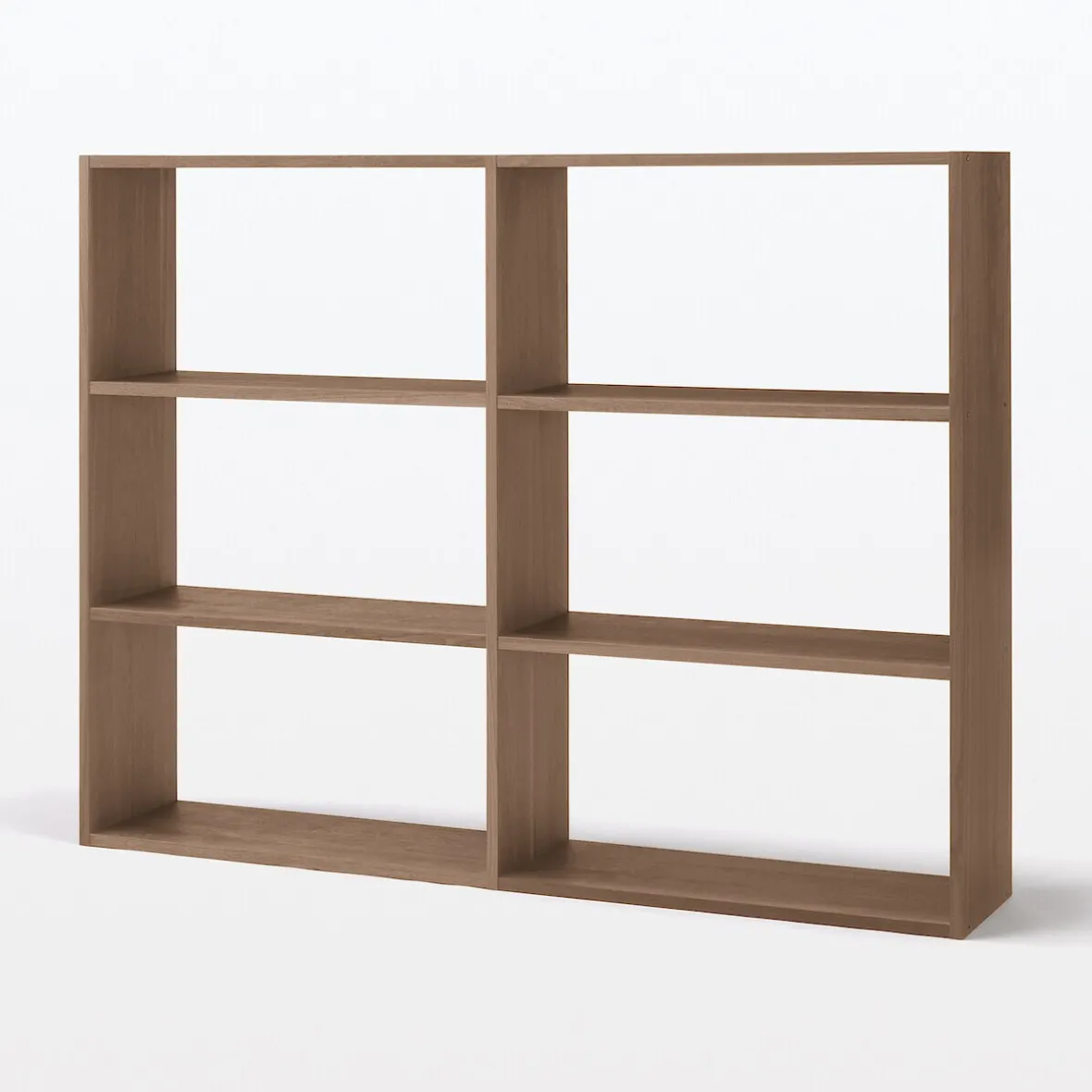 Discount Muji Estantería adicional ancha de nogal con 3 estantes