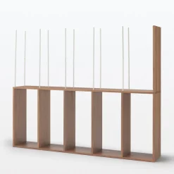 Hot Muji Estantería adicional ancha de nogal con 5 estantes