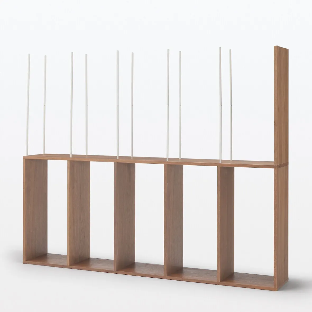 Hot Muji Estantería adicional ancha de nogal con 5 estantes
