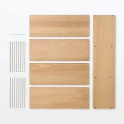 Best Muji Estantería adicional ancha de roble con 3 estantes