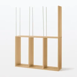 Best Muji Estantería adicional ancha de roble con 3 estantes