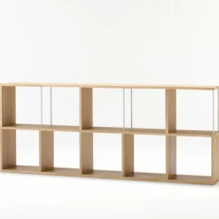 Muji Estantería adicional estrecha de roble con 5 estantes