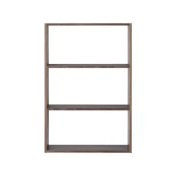 Clearance Muji Estantería ancha de nogal con 3 estantes