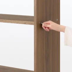 Clearance Muji Estantería ancha de nogal con 3 estantes