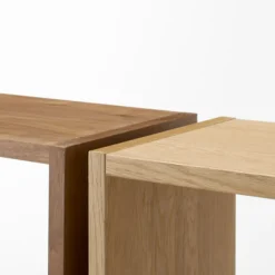 Online Muji Estantería ancha de roble con 3 estantes