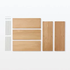 Best Muji Estantería ancha de roble con 2 estantes