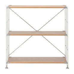 Online Muji Estantería de acero inoxidable y roble ‐ Ancha S