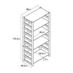 Muji Estantería de pino An. 86 cm (5 estantes)