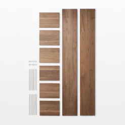 Online Muji Estantería estrecha de nogal con 5 estantes