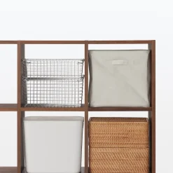 Online Muji Estantería estrecha de nogal con 5 estantes