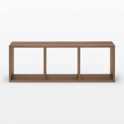 New Muji Estantería estrecha de nogal con 3 estantes